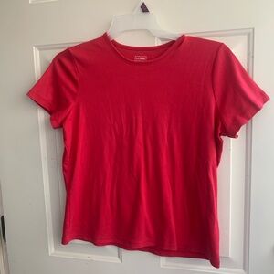 L.L. Bean Women's Bright Red Short Sleeve Tee